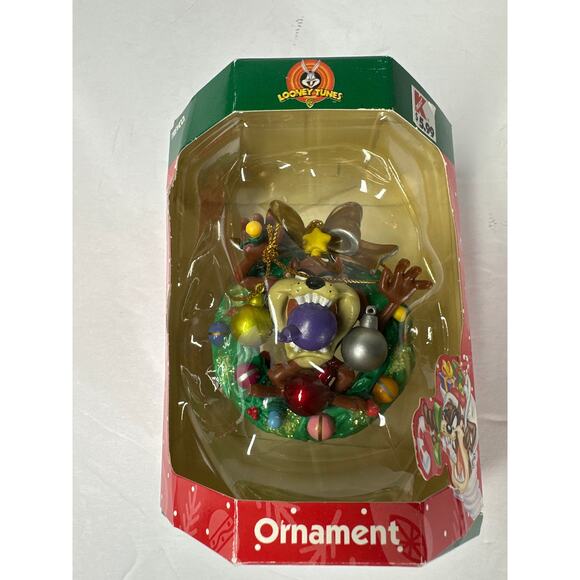 Looney Tunes Christmas Ornaments Lot of 2 Trevco Tweety Tasmanian Devil 2001 - Picture 3 of 8